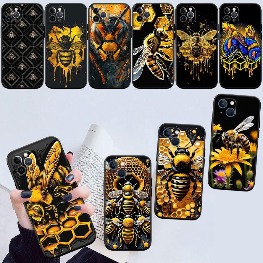 IK7 Art Bees Cartoon New High-End Shell Phone Case for OPPO A3 Pro A72 A74 A76 A77 A77S A78 A79 A94 A95 A18 A40M A58