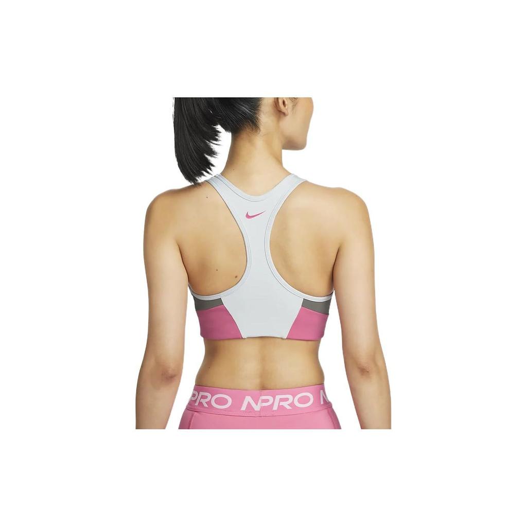 Nike Supportive Full-Coverage Sports Bra With Logo Block Women Underwear Grey DQ5135-043