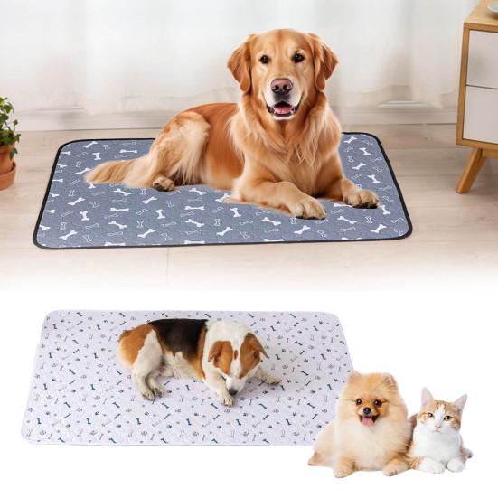 Waschbare Haustier-Pinkelunterlage für Hunde Wiederverwendbare Rutschfeste Welpen-Stubenreinheitsunterlage Superabsorbierende Auslaufsichere Haustierunterlage für Boden Welpenlaufstall Box Wurfkiste