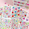 Gem Stickers: Kids' 3D Acrylic Crystal DIY Rhinestone Decorations, Colorful Cross-Border Designs for Girls