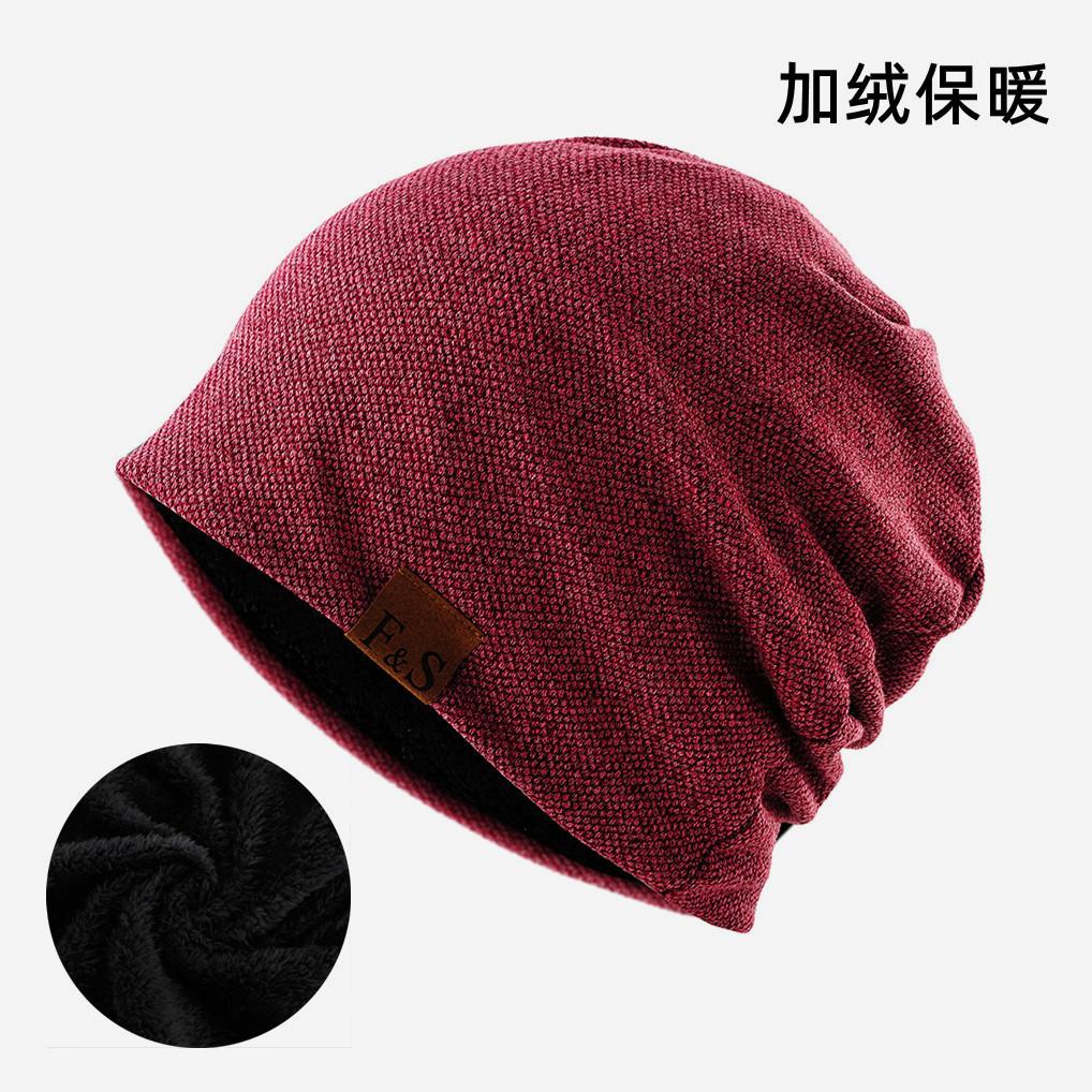 Hat Unisex Alphabet Autumn and Winter Baotou Knitted Hat Thin Comfortable Nightcap Fleece Thermal Overhead