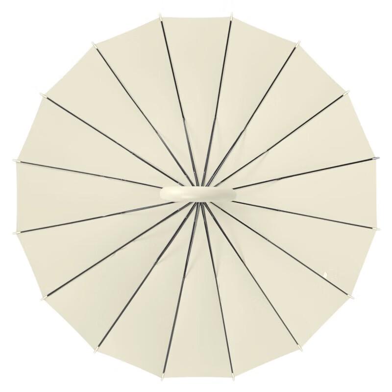 MAYDU 16-Rib Large Manual Straight Umbrella - Water-Activated Pattern
