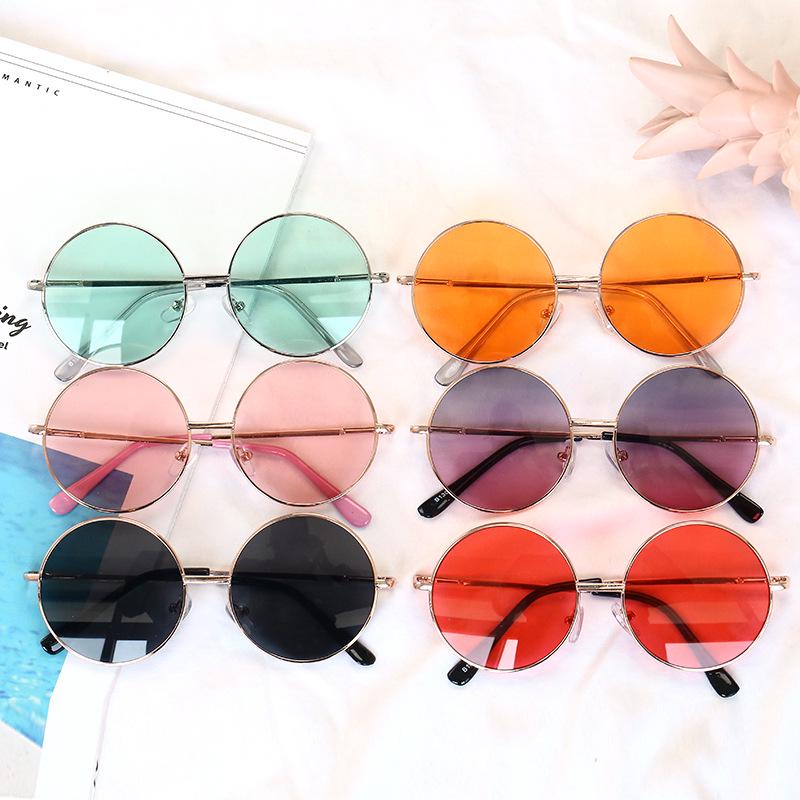 

Retro Round Metal Frame Kids Sunglasses B130 - Trendy UV Protection