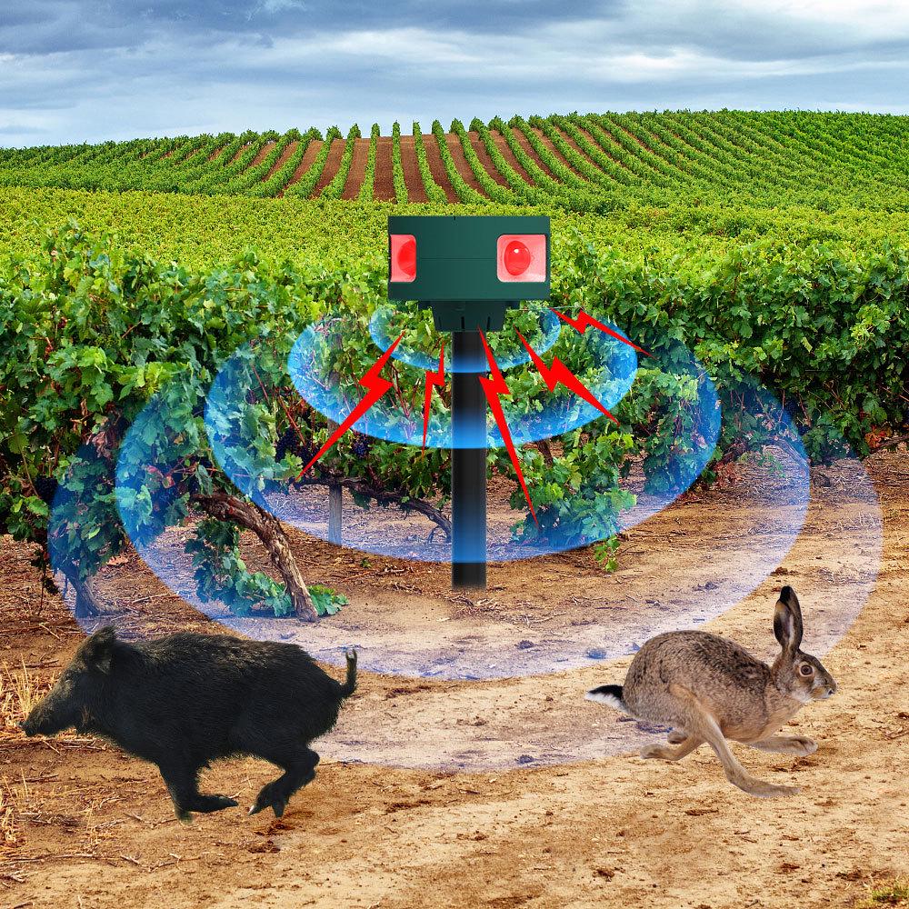 2024 Solar 360° Animal, Bird, and Rodent Ultrasonic Repeller