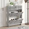 Shoe Cabinet EDE 78 x 24 x 103 cm Engineered Wood Sonoma Grey