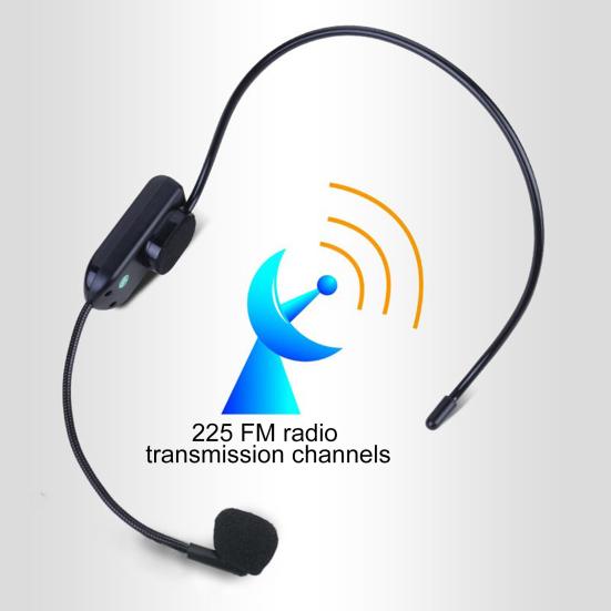 Drahtloses Mikrofon Headset Tragbarer FM-Sender Hohe Empfindlichkeit Headset Megafon Radiomikrofon