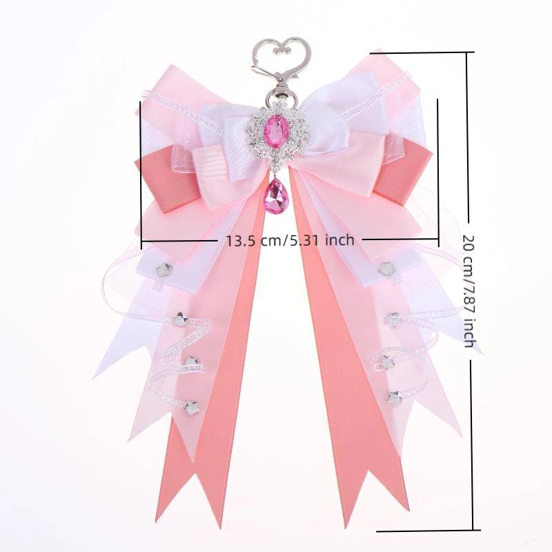 Itabag Decoration Accessories Double Layer Ribbon Bow Bag Pendant Diy Handmade Lolita Jewelry Gift For Friend Anime Periphery