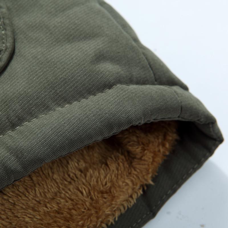 Herren Winter Militärstil Mehrere Taschen Fleecegefüttert Baumwolljacke, Große Größen