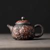 Čína Jianshui fialová hlína černá keramická ručně vyřezávaná konvice na čaj s dračí řezbou, porcelánová kung-fu čajová sada na pití
