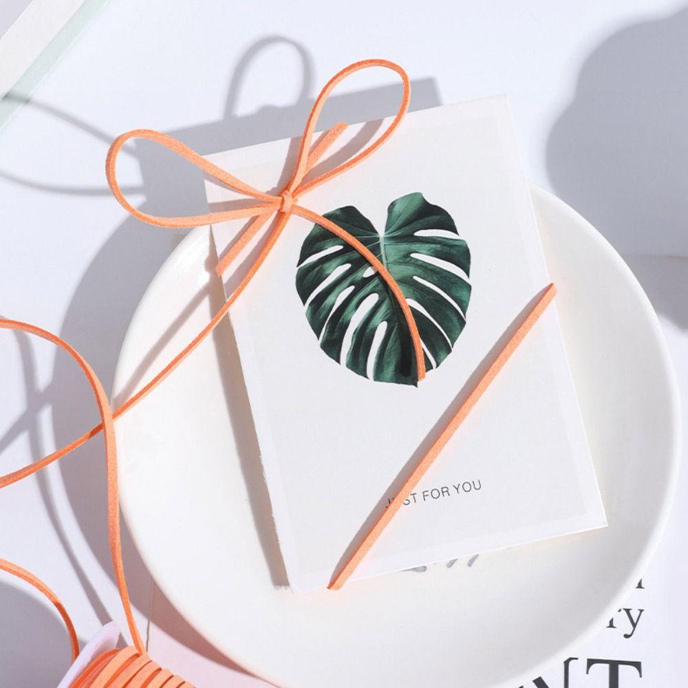 Handmade Leather Velvet Rope Korean Style Gift Packaging Rope Leather Roll Thread DIY