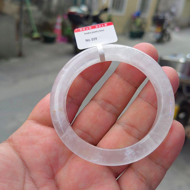 

Браслет из натурального белого кристалла Белый призрак Женская модная бижутерия Подарок для девушки Подруги Подарок на день рождения There is macula at the 52.8 circle of 039.