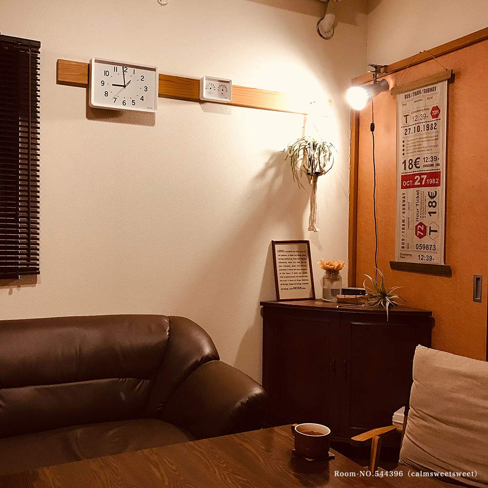 RHYTHM Wall Clock Table Clock A4 Size Interior Clock White RHYTHM PLUS 8MG815SR03 21x29.7x4.8cm