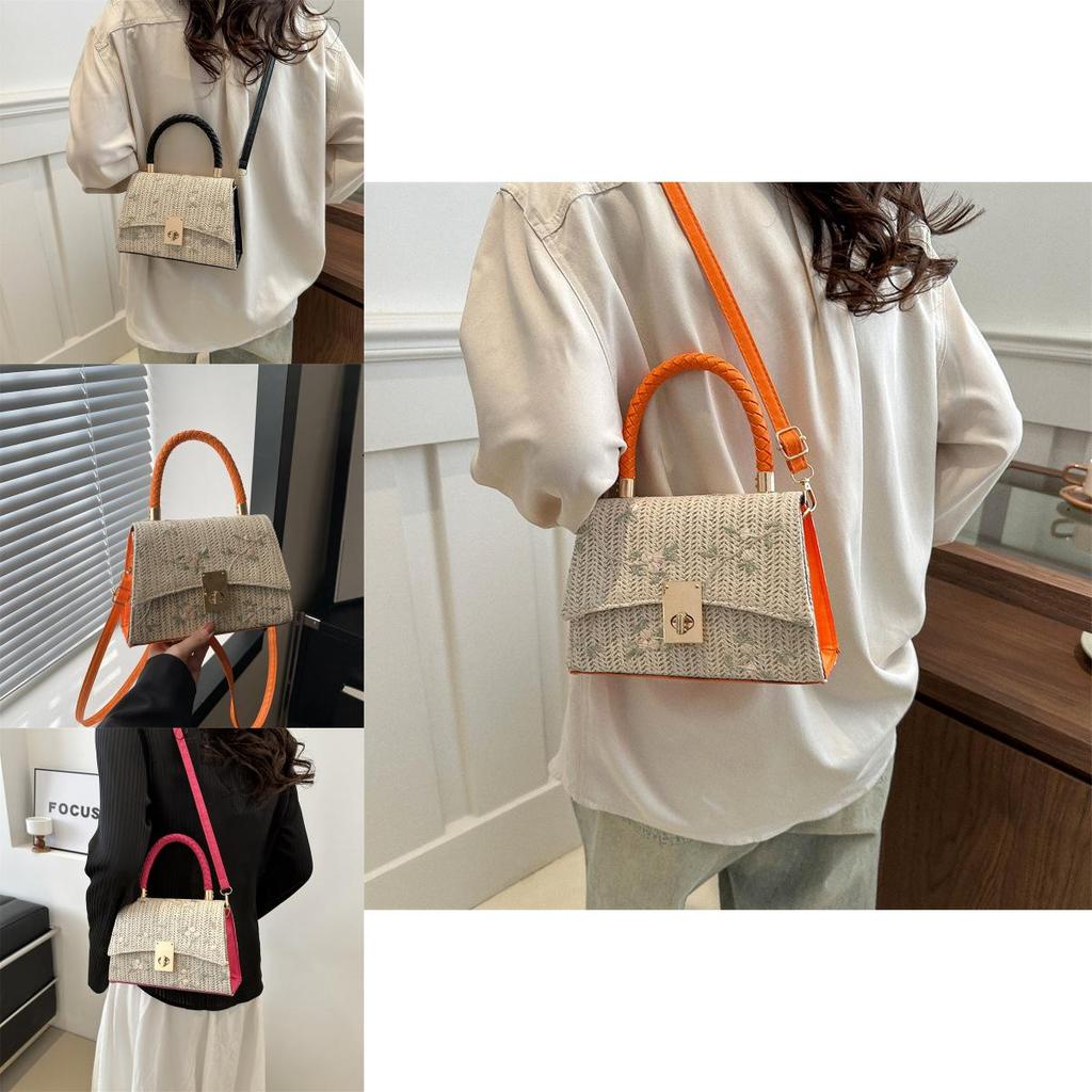 Elegant Woven Shoulder Bag For Women 2024 Trendy Summer Fashion Handbag