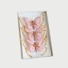 Christmas Decoration Double Layer Butterfly Christmas Tree Clip Hanging Decoration Sparkling Pink Hollow Pendant Decoration