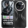 Smartphone Robuste OUKITEL WP55 Pro 5G 48Go+512Go 108MP Téléphone Incassable 11000mAh 6.6" FHD+ 120Hz Android 15 Dual SIM/NFC Noir