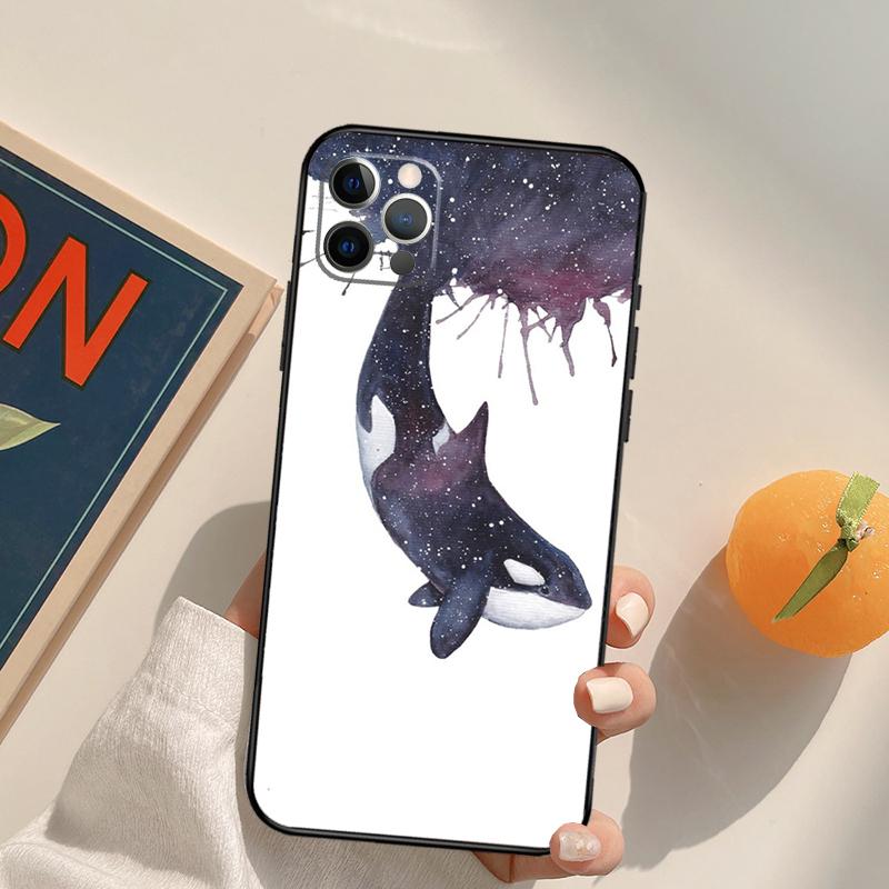 Orcas Killer Whales Case For iPhone 12 11 13 Pro Max Mini 7 8 Plus X XR XS Max SE 2020 Camera Protection Shell