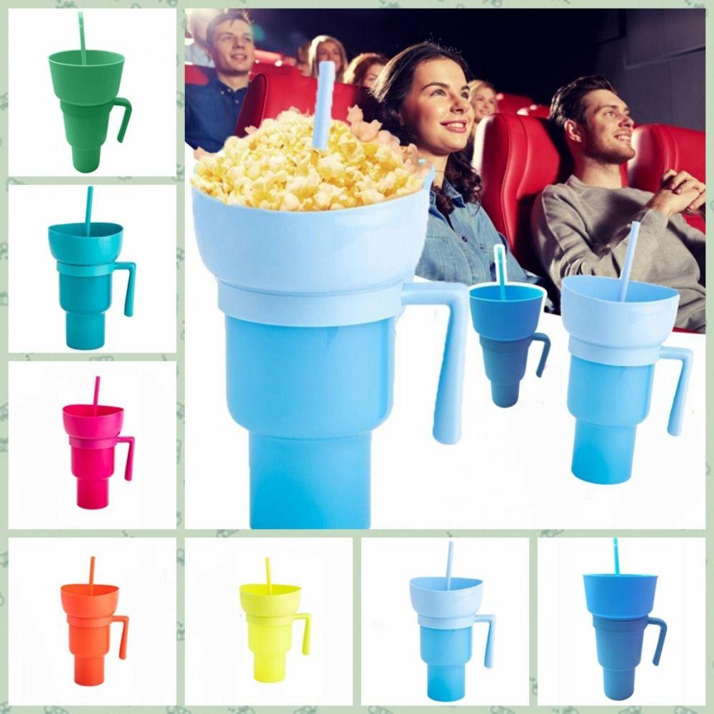

Blue Stadium Tumblers 2 in 1 Snack Drink Cup Creative Adults Kids