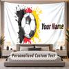 Custom Name Text Tapestry Germany national football team Personalized Polyester Wall Tapestry For Bedroom And Room