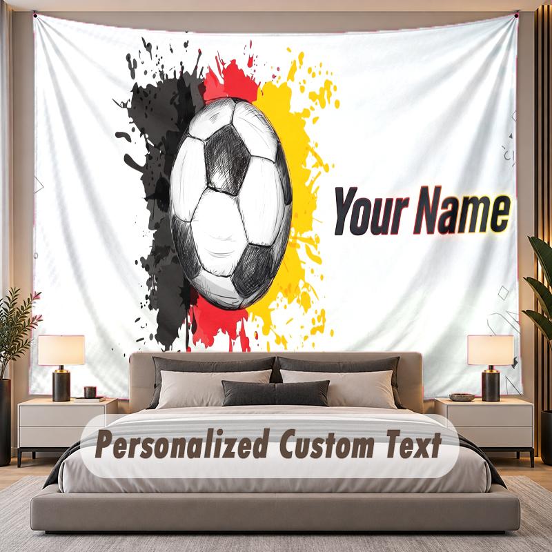 Custom Name Text Tapestry Germany national football team Personalized Polyester Wall Tapestry For Bedroom And Room
