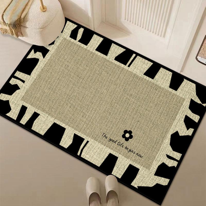 Linen Entry Door Mat Anti Slip Foot Mat At The Entrance Household Kitchen Mat Dirt Resistant Door Mat