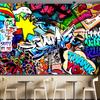 Cartoon Graffiti Wall Murals Graffiti Wallpaper For Boys Suitable For Restaurant Dance Bar Mural Home Decor