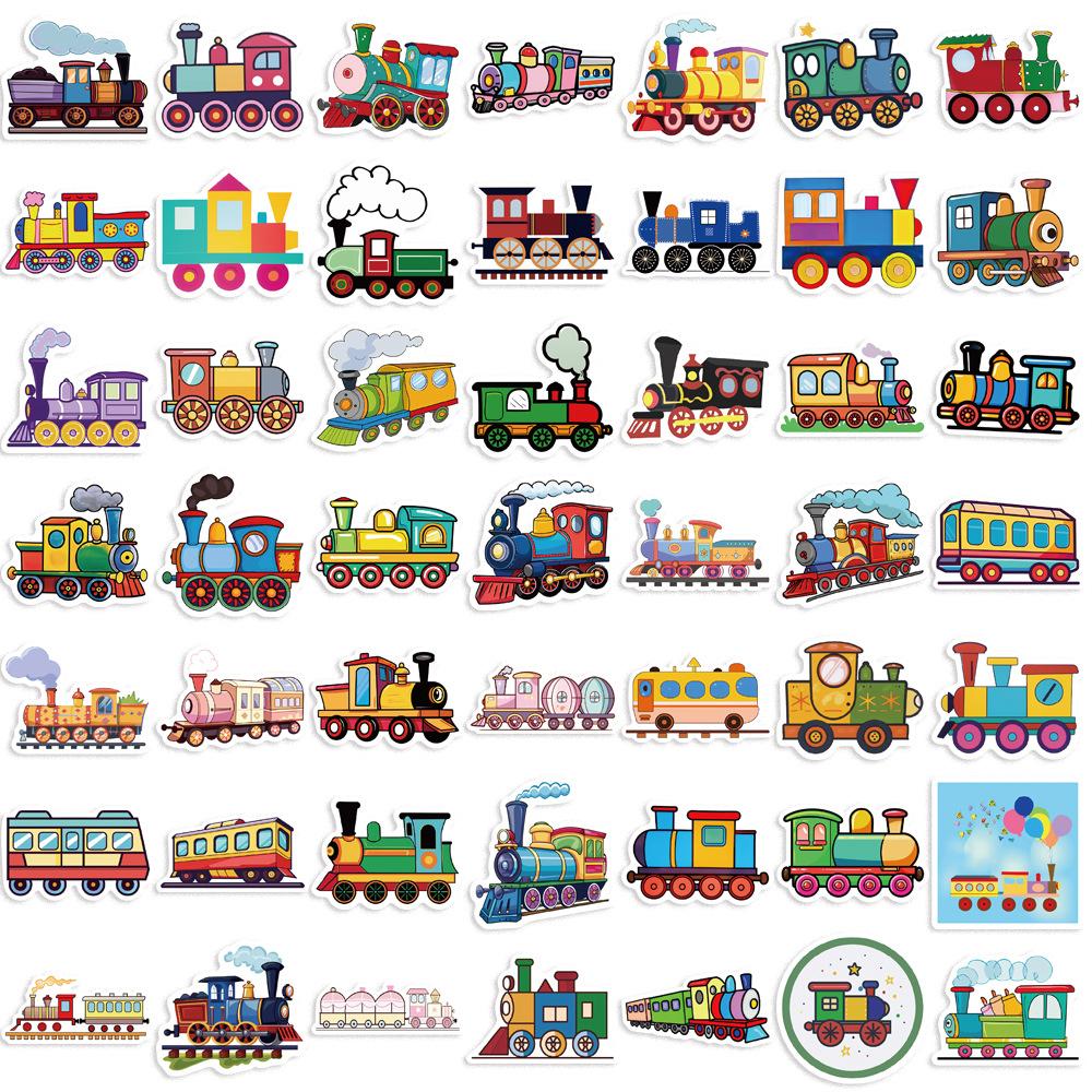 56 Cartoon Train Graffiti Stickers Guitar Notebook Suitcase DIY Waterproof Stickers