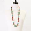 STEPHEN DWECK Turquoise/Coral Chain Necklace Gold/Red/BlueUsed