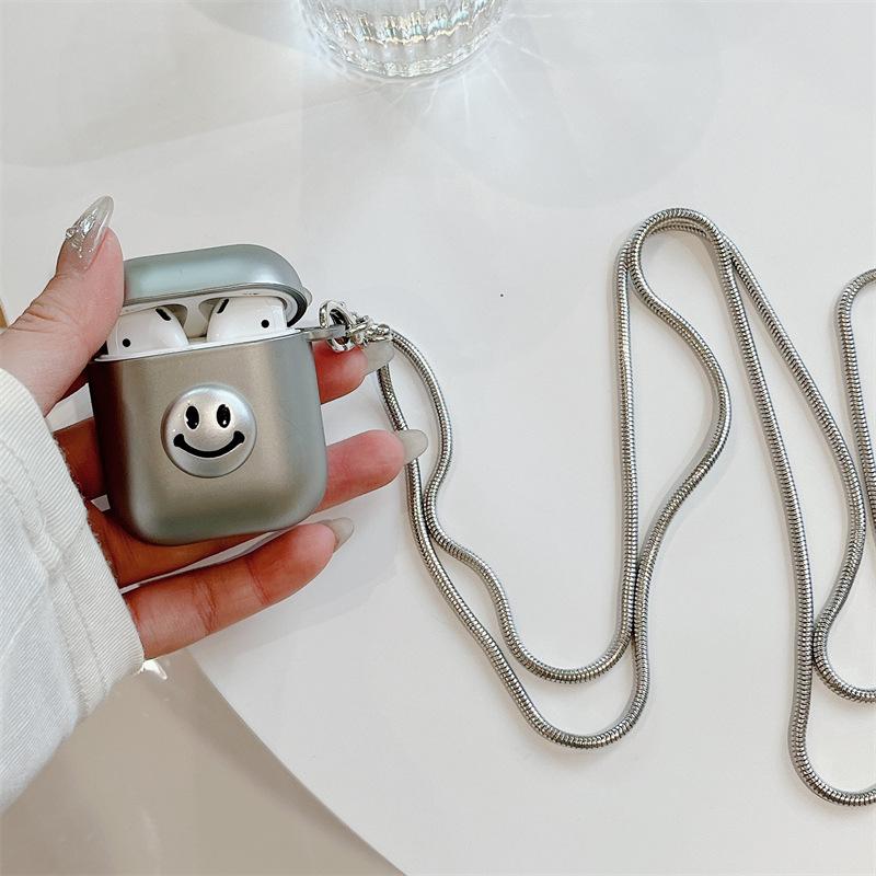 Ins Simple Three-dimensional Smiley Face for AirPods 1 Generation Protective Case Second Generation 1 Generation Pro1 Apple Bluetooth Headset Case