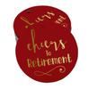 Inkdotpot Pack Of 100 Real Gold Foil Paper Tags Cheers To Retirement Favor Hang