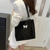 Large-capacity Casual Foreign Gas Bucket Bag 2024 New Fashionable Butterfly Texture Commuting Single Shoulder Underarm Tote Women's Bag