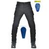Mens Winter Motorcycle Riding Pants Waterproof Fleece-Lined Windproof High-Waist Protective Trousers With Silicone Grip
