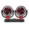 Ventiladores de Coche 2 Velocidades Ajustables Silencioso Portátil Refrigeración Doble Cabezal Giratorio Ventilador Eléctrico para Vehículo para
