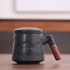 Gradient Ceramic Filter Mug with Wooden Handle