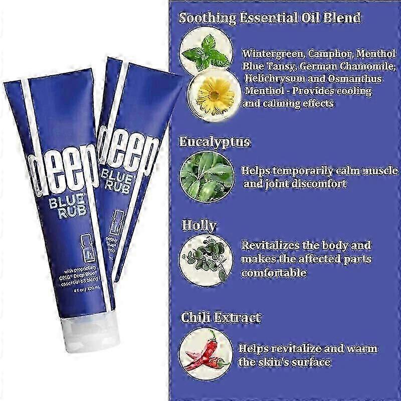 3pcs Deep Blue Rub 120ml Body Oil