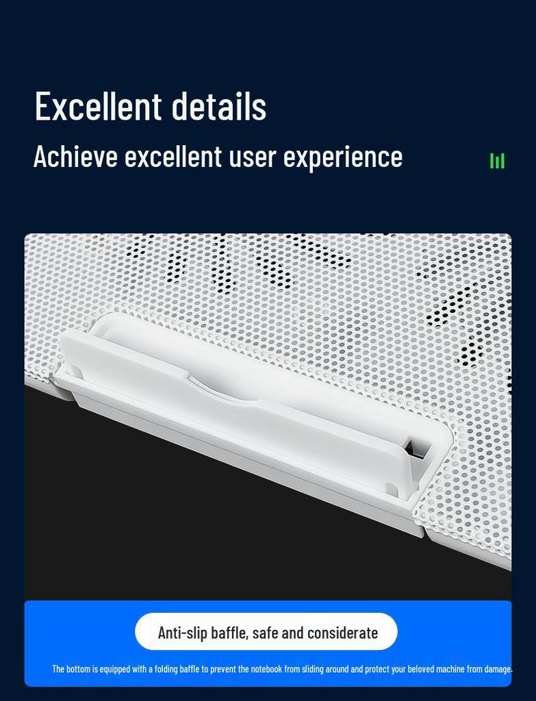 S200C Silent Laptop Cooling Stand – Multi-Size Notebook Cooler Plate