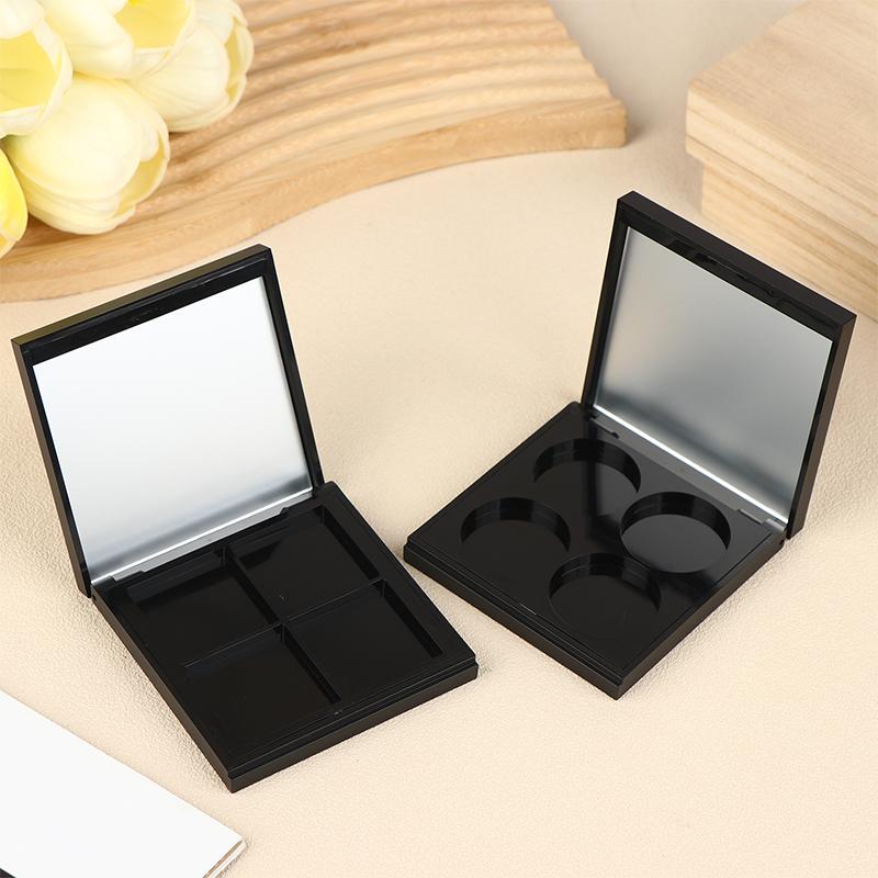 4 Grids Empty Magnetic Cosmetics Palette Holder Box Professional Lip Gloss Case With Mirror Powder Blusher Box For Eyeshadow