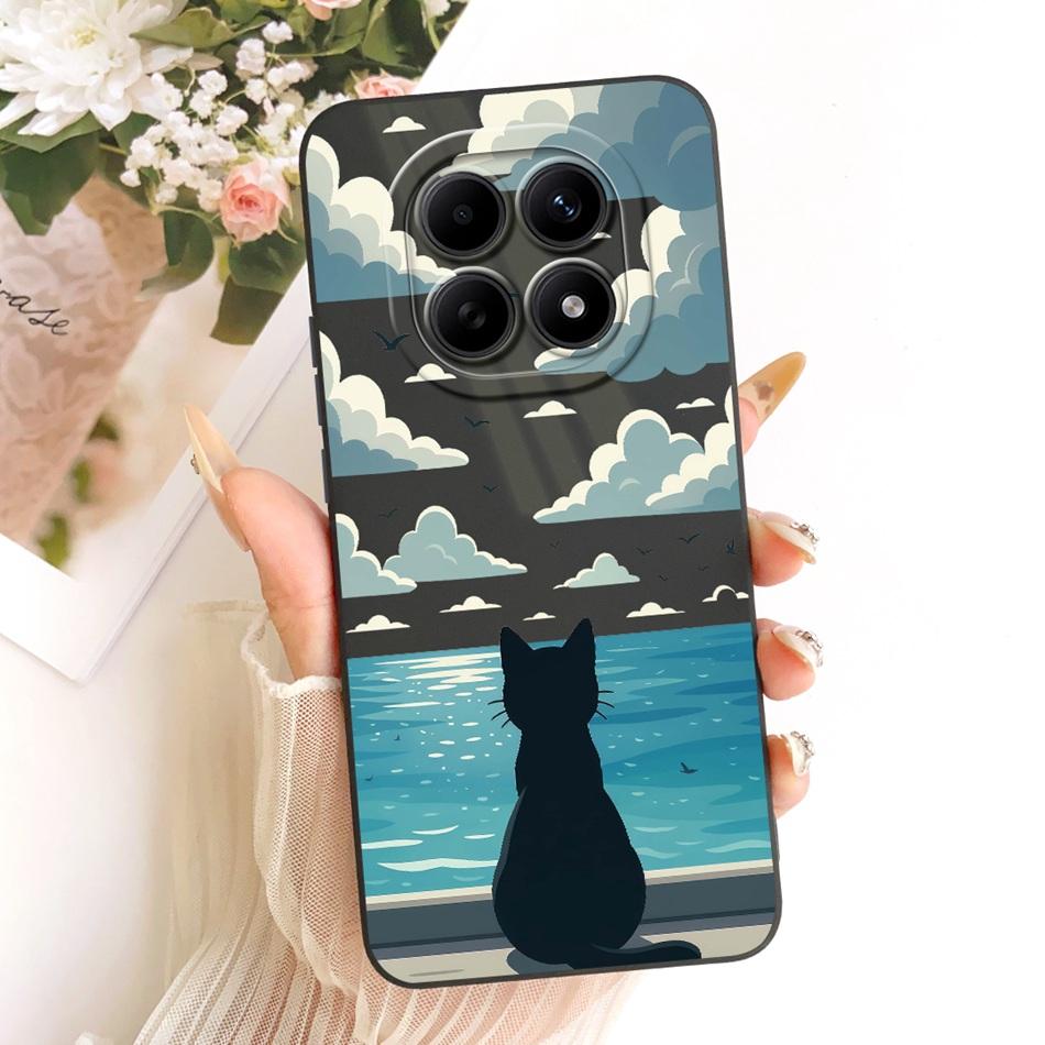 For Xiaomi Redmi Note 15 5G / Note 15 Pro 4G Cute Cat Flower Cartoon Phone Case For Redmi Note15 15Pro 4G Soft Silicone Bumpers