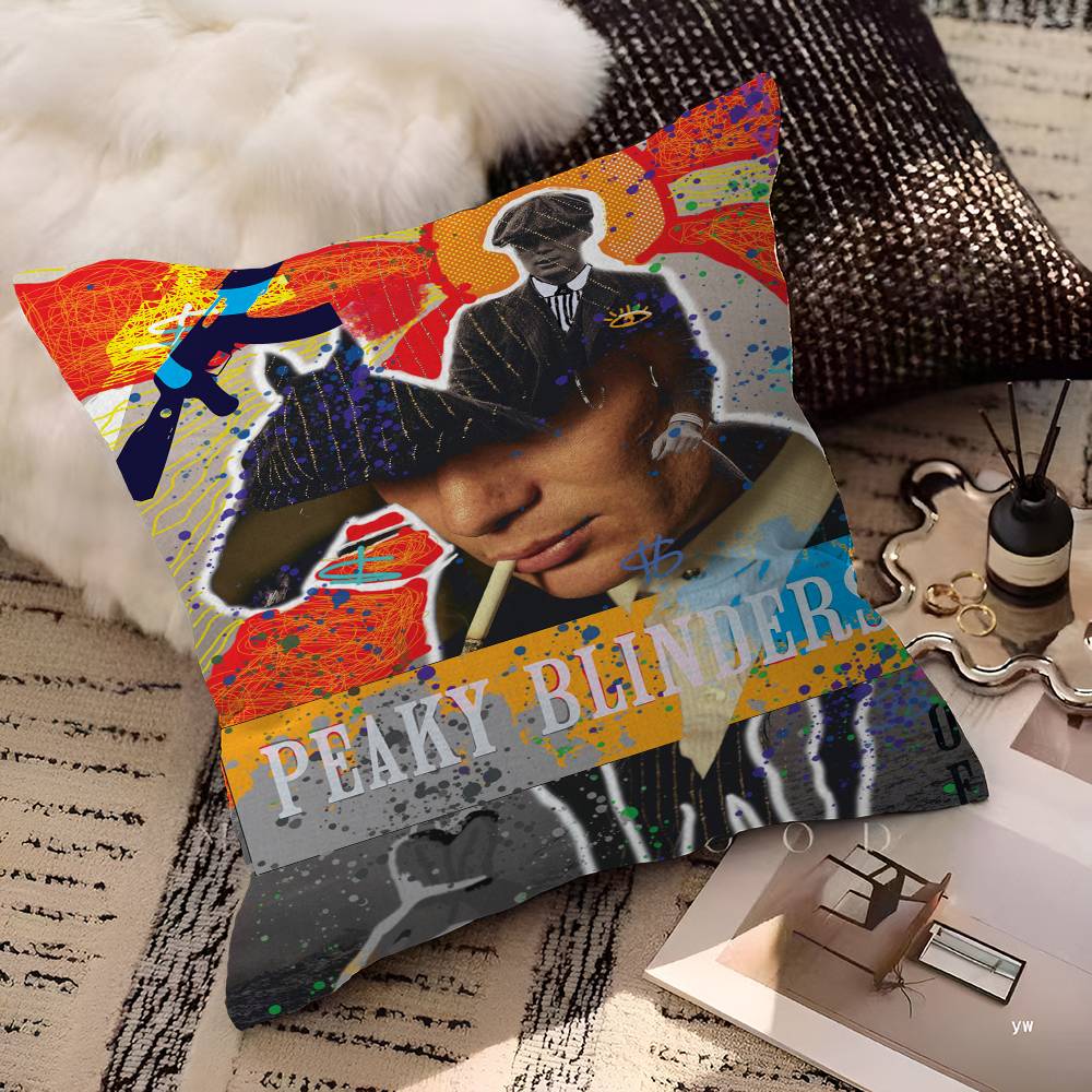 

Movie P-Peaky B-Blinders Pillow Gifts Home Office Furnishings Bedroom Sofa Car Cushion Cover case 45x45cm 12x12Inch
