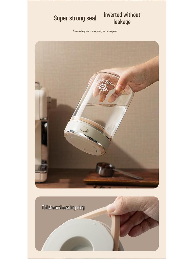 Electroplated Vacuum Sealing Coffee Bean and Powder Storage Jar