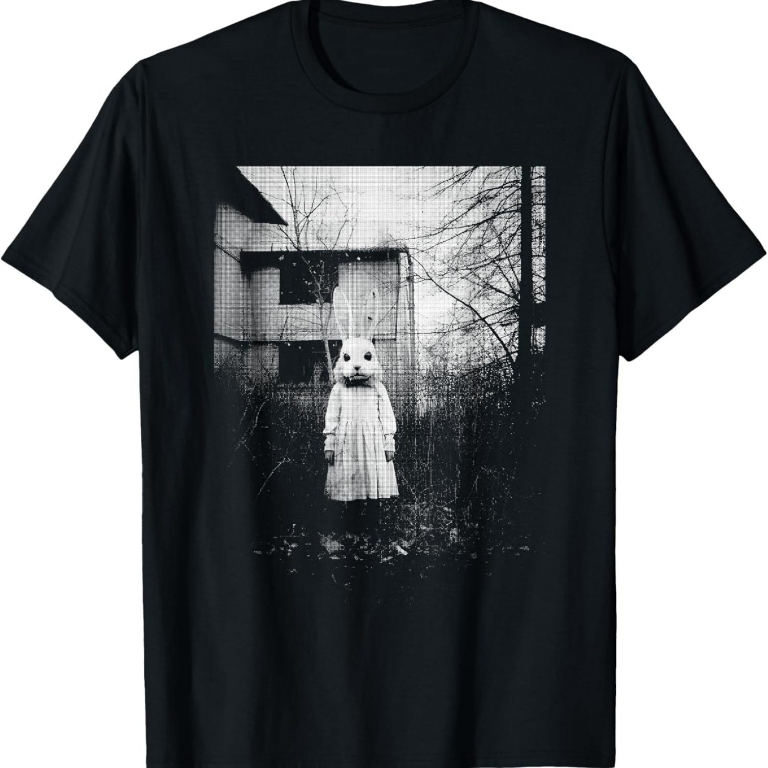 Horror Bunny Rabbit _ Dark Creepy Unholy Gothic Halloween T-Shirt(4) S чёрный