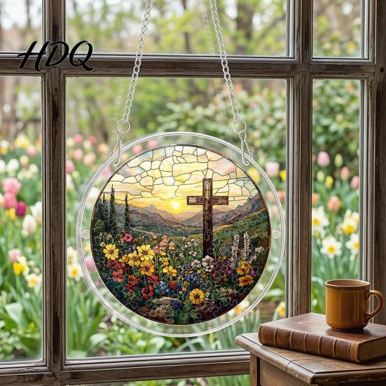 Terrassendekoration Puzzle Acryl Puzzle Sonnenfänger Religiös DIY Sonnenfänger Puzzle Set