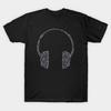 Asian Size Men Black Print T-shirt Sound Of Music No-Cut Heat Transfer Print Cotton Tshirt