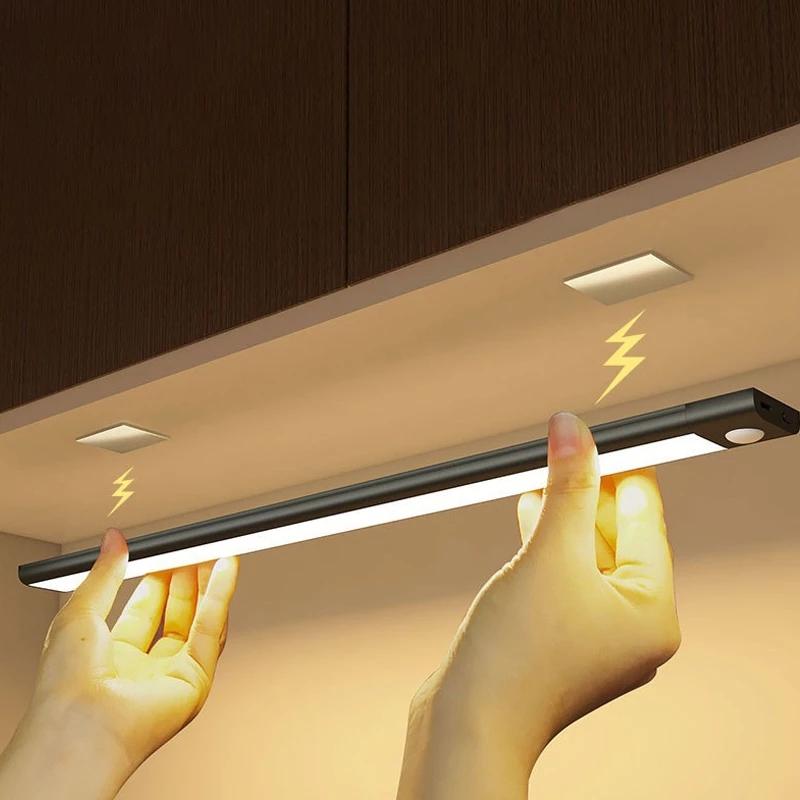 Night Light Led Light Under Cabinet Light Motion Sensor Closet Light USB Rechargeable Kitchen Lighting Lamp Cabinet Lamp