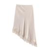 Lace Women's Skirts Elastic Lace Underskirt Fashion Satin Half Slip Dress  for Girls