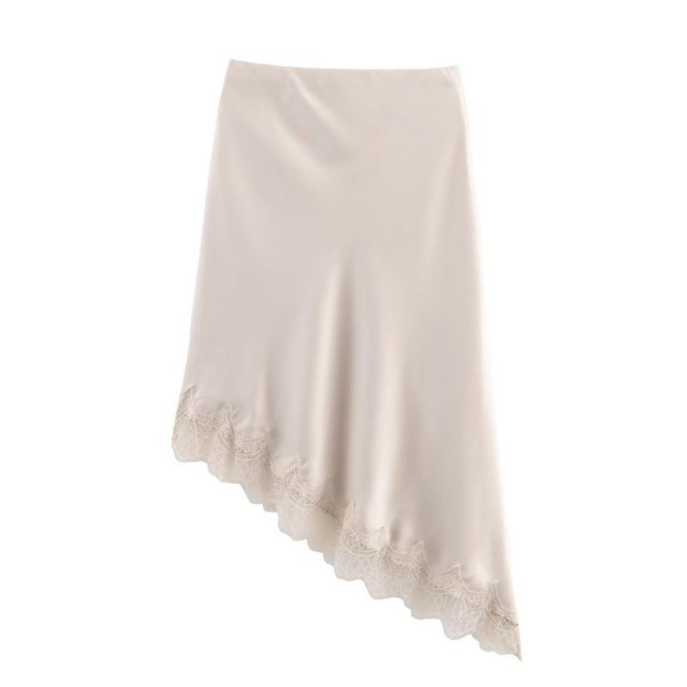 Lace Women's Skirts Elastic Lace Underskirt Fashion Satin Half Slip Dress  for Girls