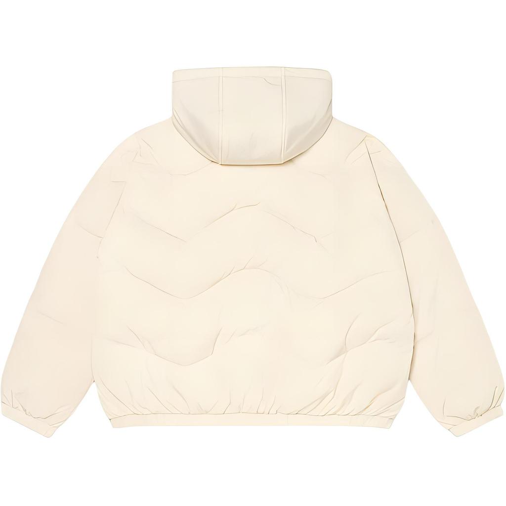 Vans Logo Kapuzen-Reißverschluss Langarm Daunenjacke Herrenjacken Beige VN000KCT2N11