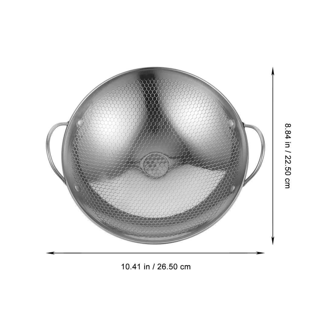 8 Inch Stainless Steel Dry Pot Small Cooking Pots Kitchen Metal Pans For Stock Pot With Handle Shabu Pan Fry Pan Cookware Set