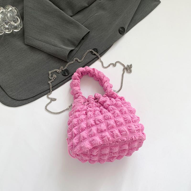 Fashion bubble glue shoulder bag cloud bag women's 2025 popular new niche ins versatile Korean version bucket women's bag