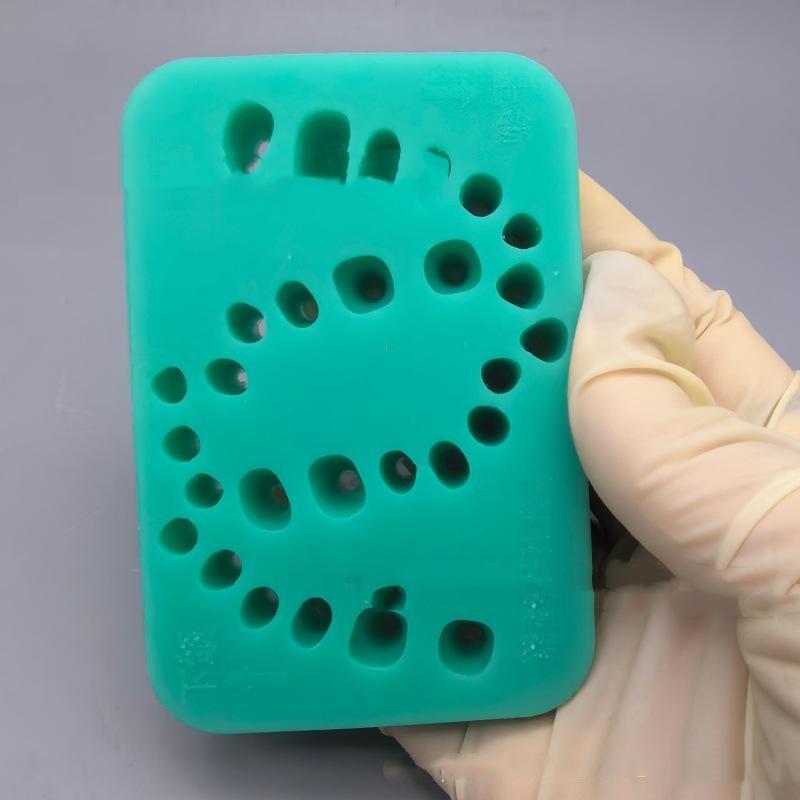 1 Stück im Labor gezüchtete, personalisierte Laborsilikonform, Grün, Geeignet für den zahnärztlichen Gebrauch, Universelles Implantatabutment