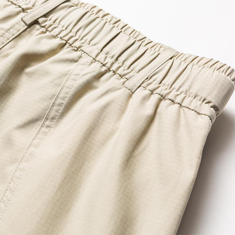 Fashion Summer Calf-length Pants for Men Clothes Thin Casual Elastic Waist Short Pants